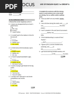 Focus3 2E UoE Quiz Unit2 GroupA