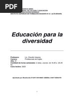 2023 - PROYECTO DE CÀTEDRA - EDUC.-DIVERSIDAD - 3º Año - ESTUDIANTES