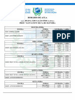 Horario Aula - Setembro