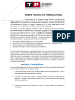 FIN DE LA PERSONA NATURAL. Derecho de Personas - Semana 11