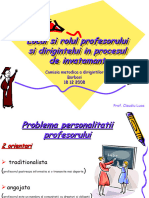 Locul Si Rolul Profesorului Si Dirigintelui in Procesul de Invatamant