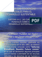 Las Cumbres Mundiales Sobre El Desarrollo Sustentable