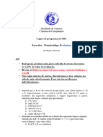 Exercícios - Pseudocodigo - Preliminar