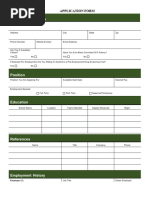 Tolmex Builders Applicatin Form