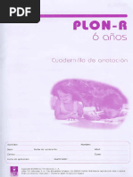 Cuandernillo de Anotación 6 Años (PLON-R)