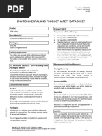 Environmental and Product Safety Data Sheet