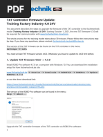 Update TXT Controller Lernfabrik 40 24ven