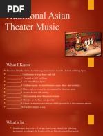 Traditional Asian Theater Music