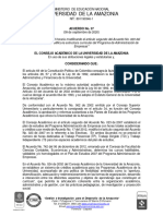 Acuerdo 37 Mod. Plan de Estudio Administracion de Empresas