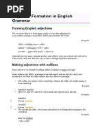 Adjective Formation in English Grammar