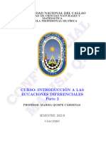 Introducción A Las Ecuaciones Diferenciales II - Quispe Cárdenas Marisa