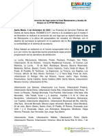 Essmar Realizará Corrección de Fuga Sobre La Línea Manzanares y Lavado de Tanque en La PTAP Mamatoco