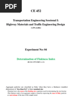 Transportation Engineering Sessional I: Highway Materials and Traffic Engineering Design