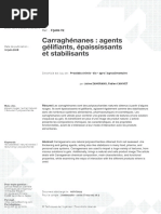 Carraghénanes: Agents Gélifiants, Épaississants Et Stabilisants