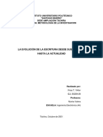 La Evolución de La Escritura Desde Sus Orígenes Hasta La Actualidad PSM