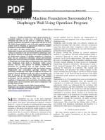 Analysis of Machine Foundation Surrounded by Diaphragm Wall Using OpenSees Program