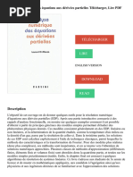 Analyse Numérique Des Équations Aux Dérivées Partielles Télécharger, Lire PDF