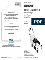 Rotary Lawn Mower: Owner's Manual