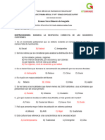 Examen Tercer Bimestre Geografia