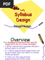 Syllabus Design