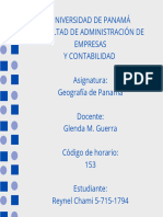 UNIVERSIDAD DE PANAMÁ FACULTAD DE ADMINISTRACIÓN DE EMPRESAS Y CONTABILIDAD Asignatura Historia de Las Relaciones de Panamá Con Los E.E.U.U II Docente Venus Delgado Concepción Código de Horario 15