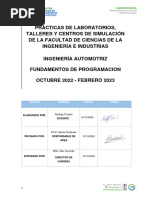 Guías de Prácticas - Fundamentos de Programación - Oct - 2022 - Mar - 2023 - Aprobada