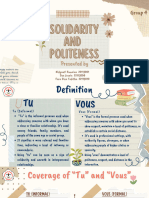 Group 4 - Solidarity and Politeness