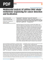 Multimodal Analysis of Cell-Free DNA Whole-Methylome Sequencing For Cancer Detection and Localization