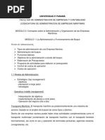 MODULO 2, 3 y 4 Administracion de La Industria Maritima 2do Semestre 2023