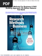 Research Methods For Business A Skill Building Approach 7th Edition Sekaran Test Bank