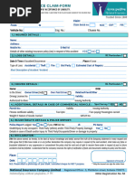 Motor Claim Form National Insurance Co. Ltd.