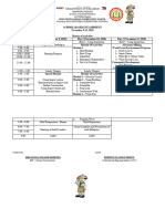 Matrix of Activities BSP School Based Encampment