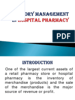 Inventory Management in Hospital Pharmacy