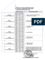 Jadwal PTS Kelas X