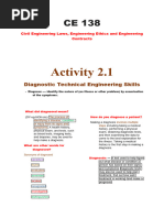 Activity 13.1 Diagnostic Technical Engineering Skills CE 138