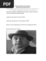 Biografía de Pablo Neruda