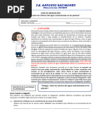 Ficha de Actividad Indagatoria Efectos Del Agua Contaminada en El Crecimiento de Las Raices de Las Plantas