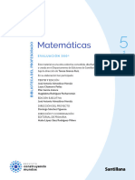 Evaluación 360 Matemáticas 5prim CM