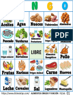 Bingo Alimentos Origen Funcion