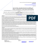 In Vitro Antibacterial Activity and Phytochemical Profiling of Indonesian Anacardium Occidentale L. Leaf Extract and Fractions