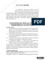 Acta #164-2203 AUTO ACORDADO QUE REGULA EL TELETRABAJO ESTABLECIENDO EL TEXTO REFUNDIDO Y SISTEMATIZADO DEL ACTA #41-2020.