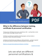 Training or Certification???