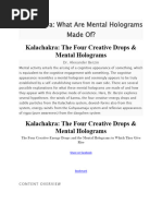 Kalachakra The Four Creative Drops & Mental Holograms Dr. Alexander Berzin