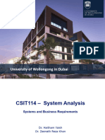 CSIT114-Week 3 - Systems and Business Requirements