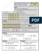 Systeme D'eq Du Premier Degre À Deux Innconnues