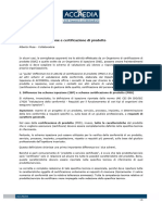 Differenze Ispezione e Certificazione Di Prodotto 20 01 2014