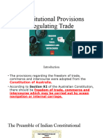 Constitutional Provisions Regulating Trade