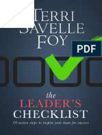 The Leaders Checklist 10 Action Steps To Inspire Your Team For Success (Terri Savelle Foy (Foy, Terri Savelle) ) (Z-Library)