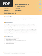 Unit 26 Mathematics For IT Practitioners