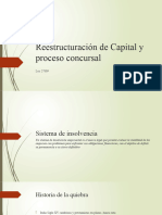 Derecho Empresarial Reestructuración de Capital y Proceso Concursal